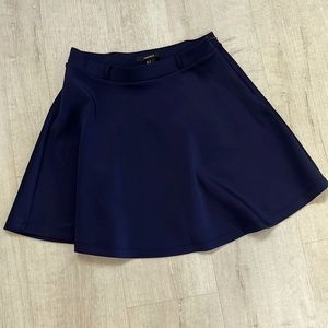Forever 21 Flare Skirt Navy